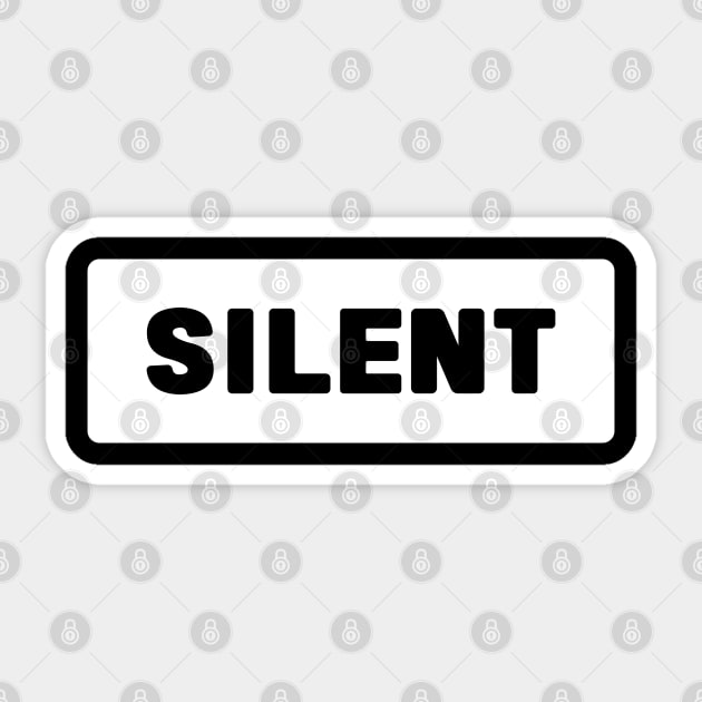 SILENT Sticker by TheCreatedLight